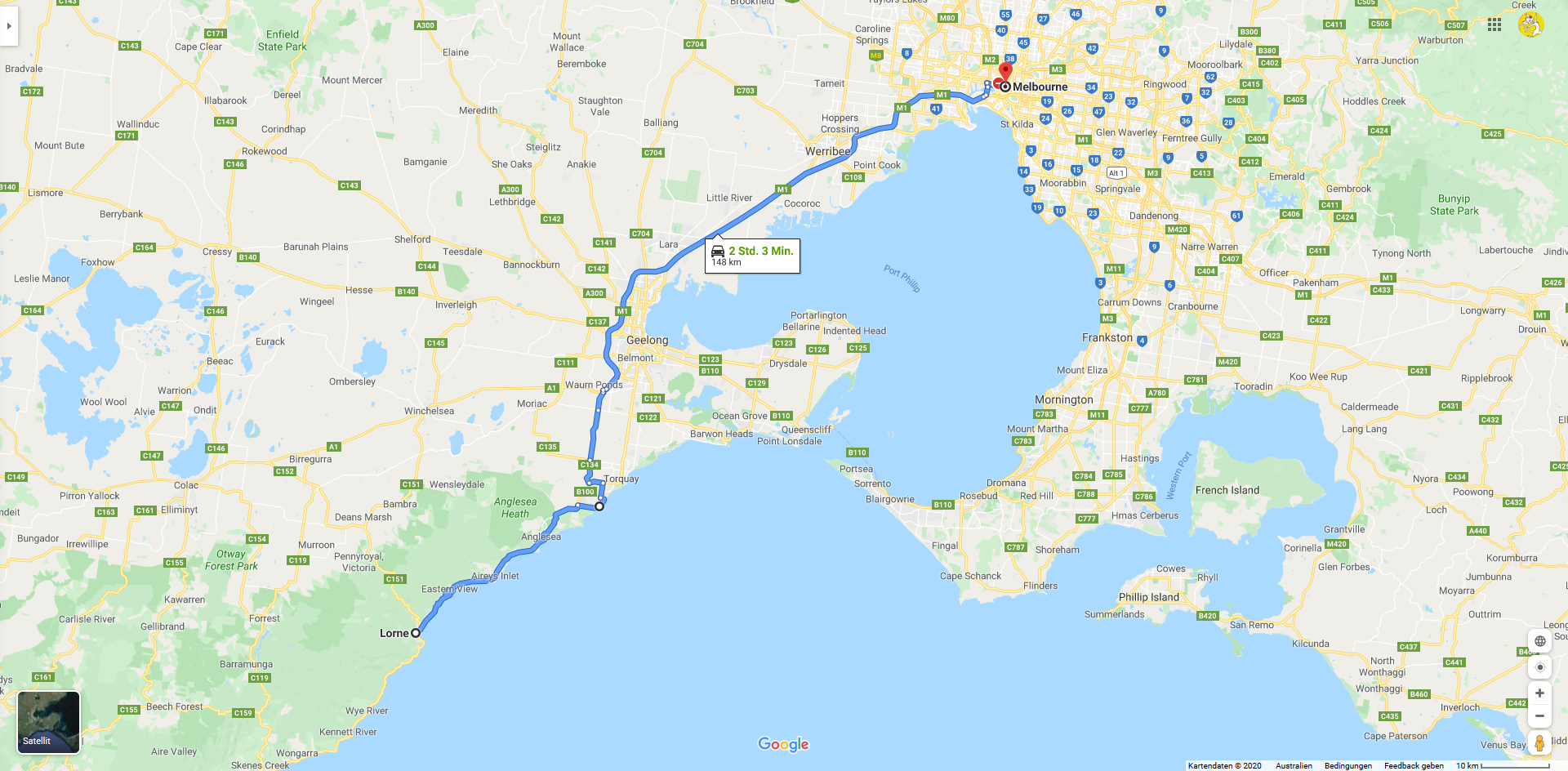2019 12 22 08 Lorne bis Melbourne Route